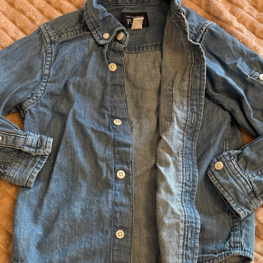 The Children's Place Blue Denim Button-Up